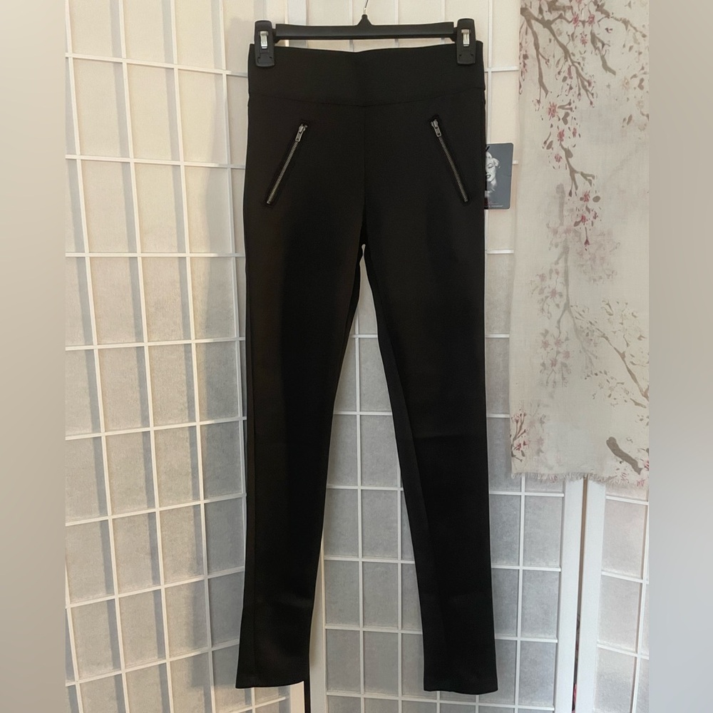 Black Pants Stretch Pull-on Skinny Leggings Size S